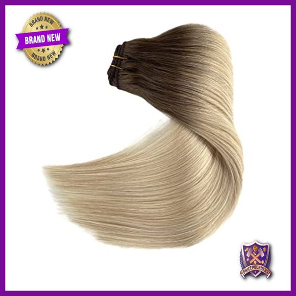 18 Inch Real Human Hair Extensions, 100G Double Weft Sew In Bundles main image 5
